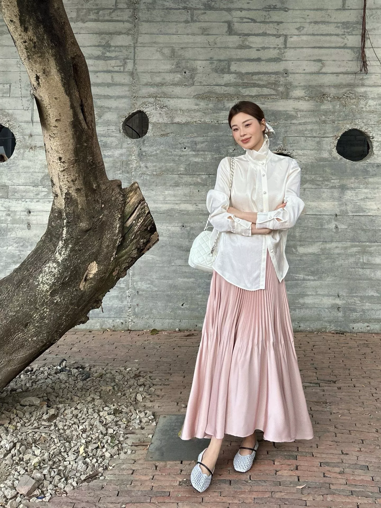 생로랑 플리츠 롱 스커트 상세 이미지 31