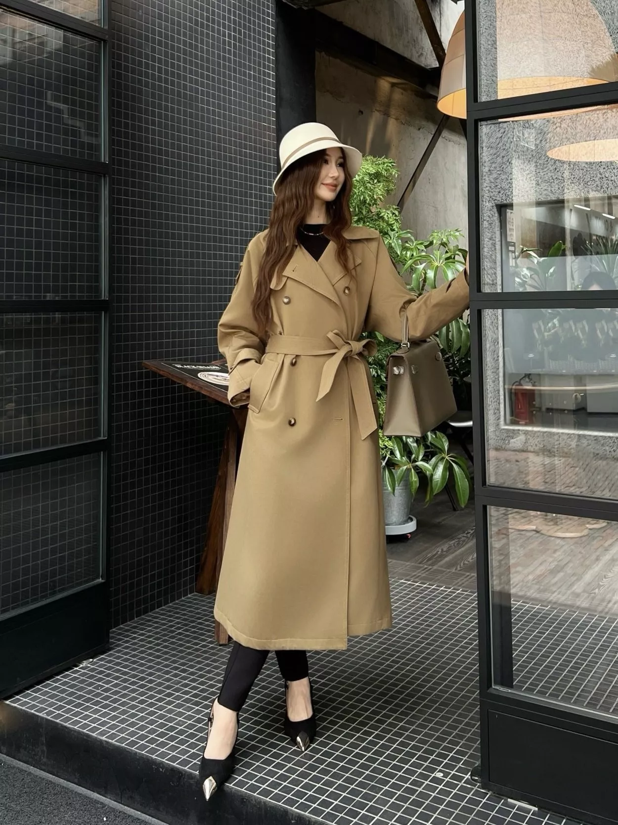 디올 더블 버튼 트렌치 롱 코트 상세 이미지 14