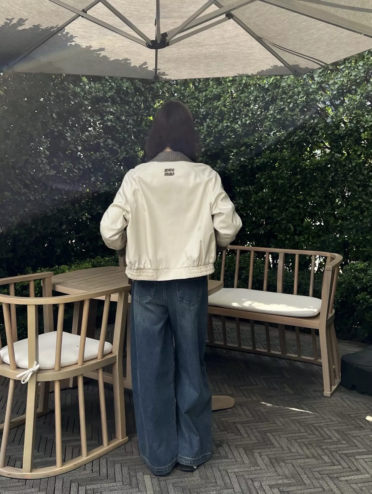 미우미우 하이넥 집업 재킷 상세 이미지 15