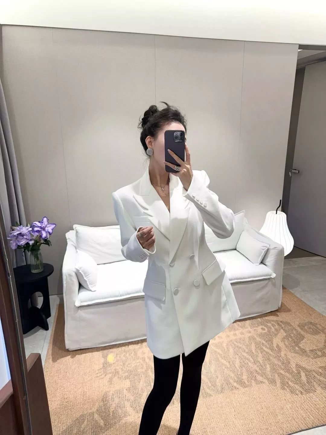 생로랑 윙칼라 더블브레스트 테일러드 재킷 상세 이미지 10