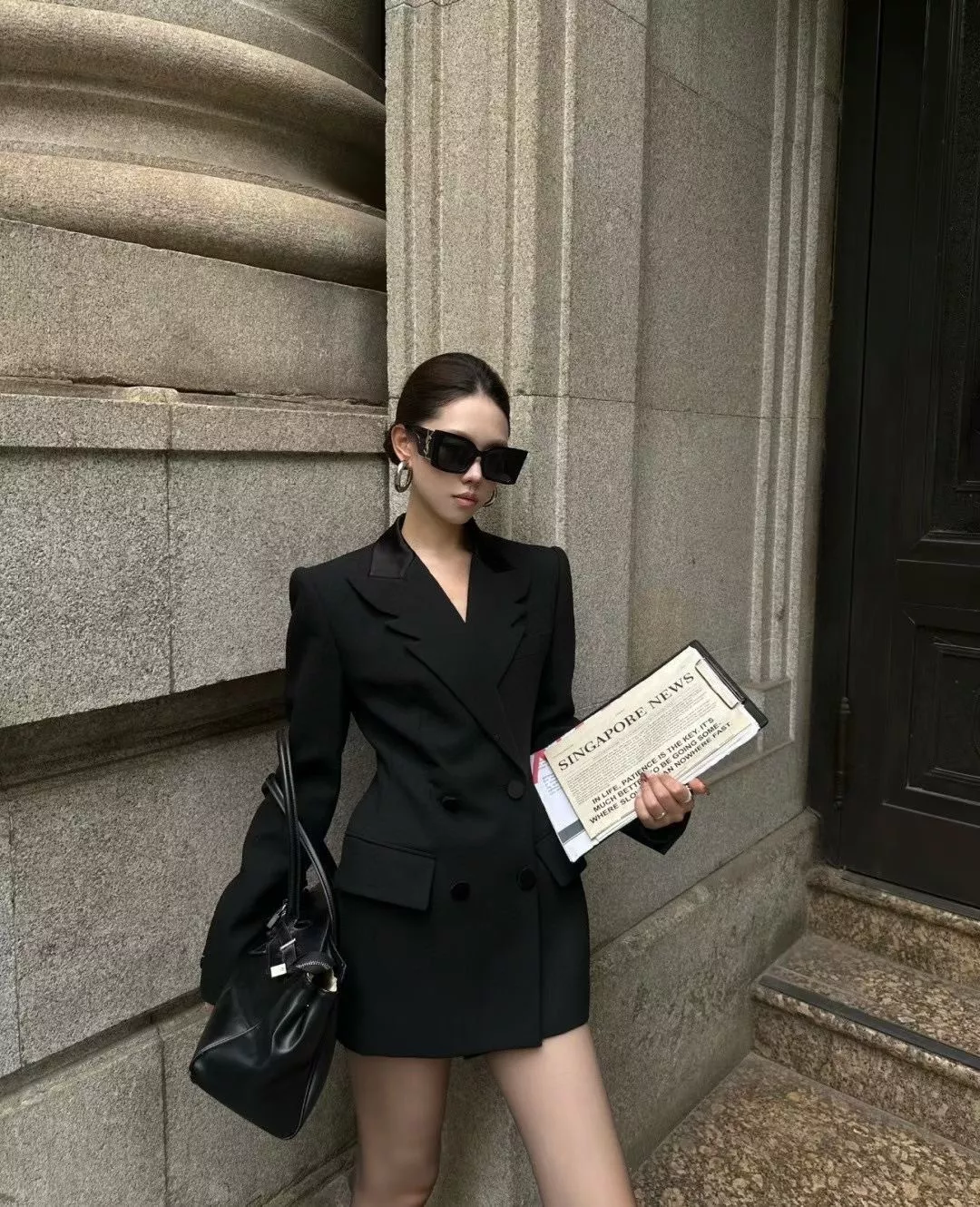 생로랑 윙칼라 더블브레스트 테일러드 재킷 상세 이미지 36