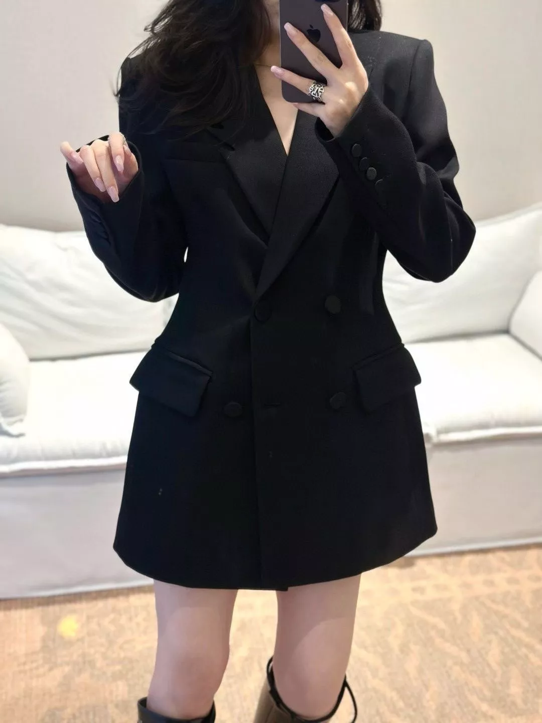 생로랑 윙칼라 더블브레스트 테일러드 재킷 상세 이미지 28