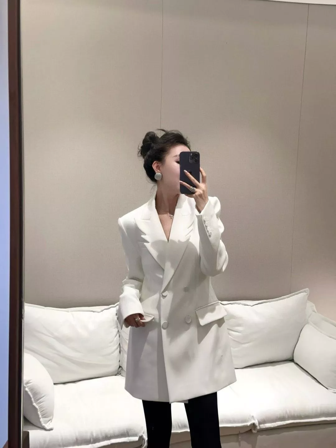 생로랑 윙칼라 더블브레스트 테일러드 재킷 상세 이미지 12