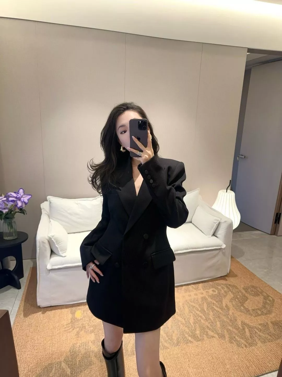 생로랑 윙칼라 더블브레스트 테일러드 재킷 상세 이미지 26