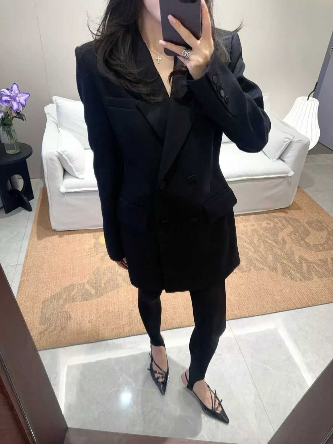 생로랑 윙칼라 더블브레스트 테일러드 재킷 상세 이미지 30
