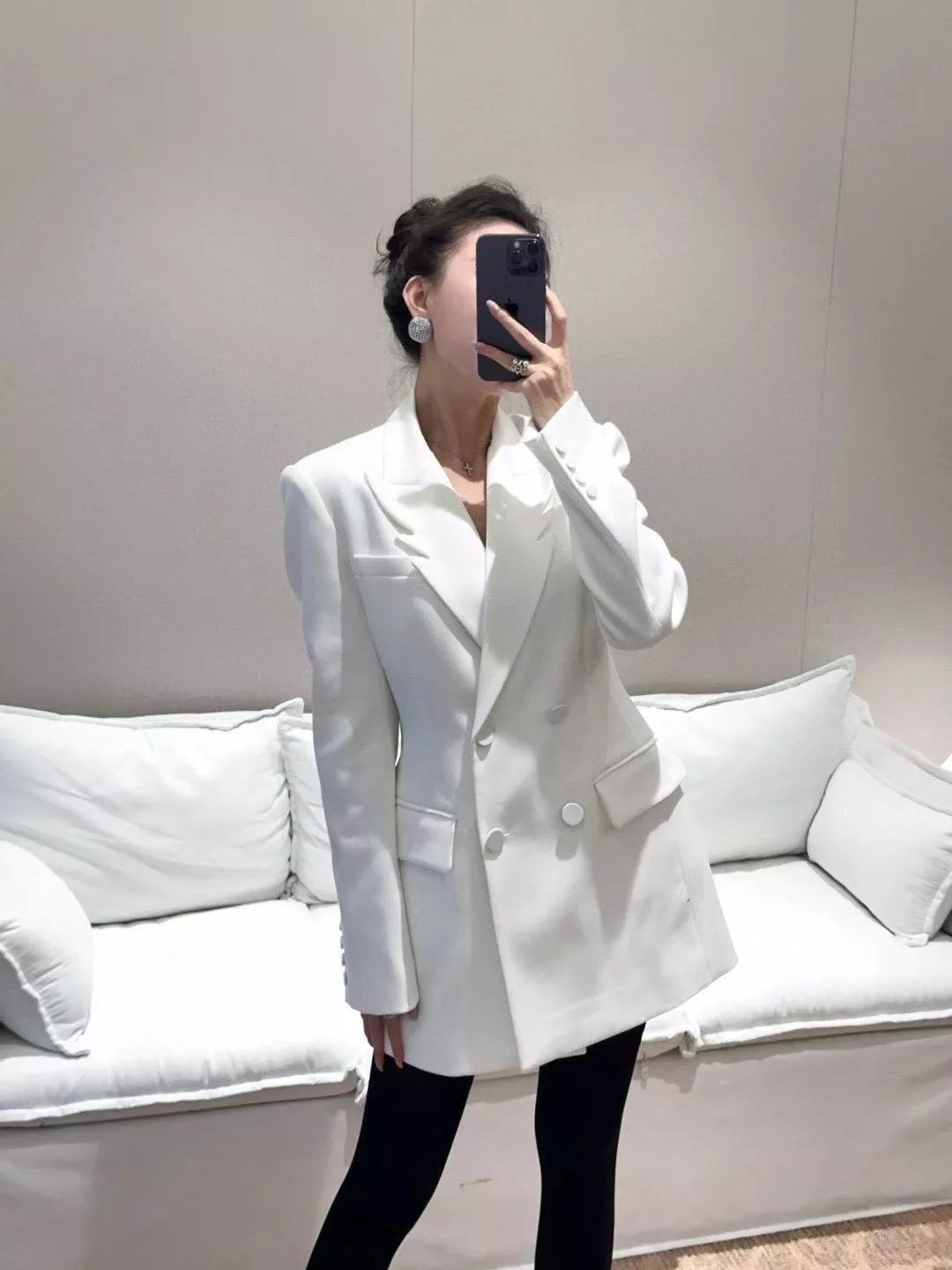 생로랑 윙칼라 더블브레스트 테일러드 재킷 상세 이미지 11