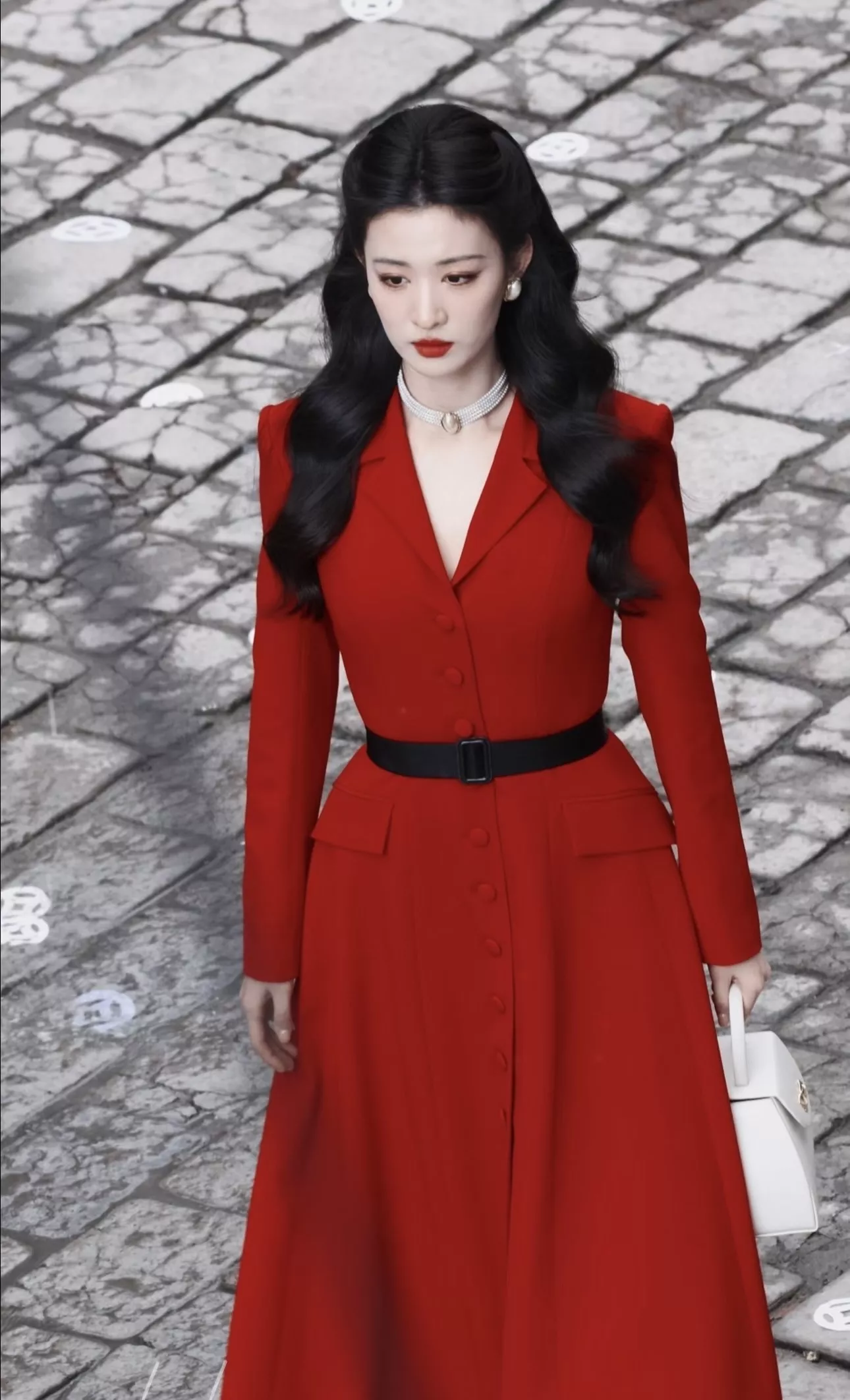 디올 트렌치 스타일 카라 버튼 롱 원피스 상세 이미지 10