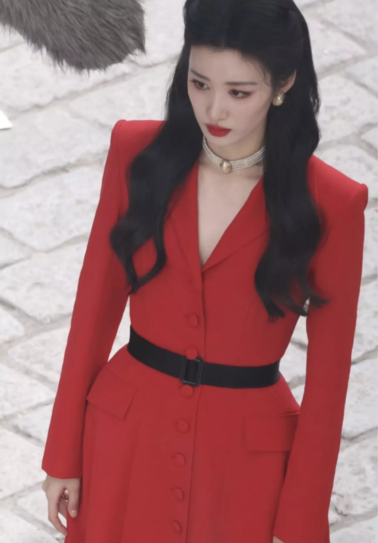 디올 트렌치 스타일 카라 버튼 롱 원피스 상세 이미지 13