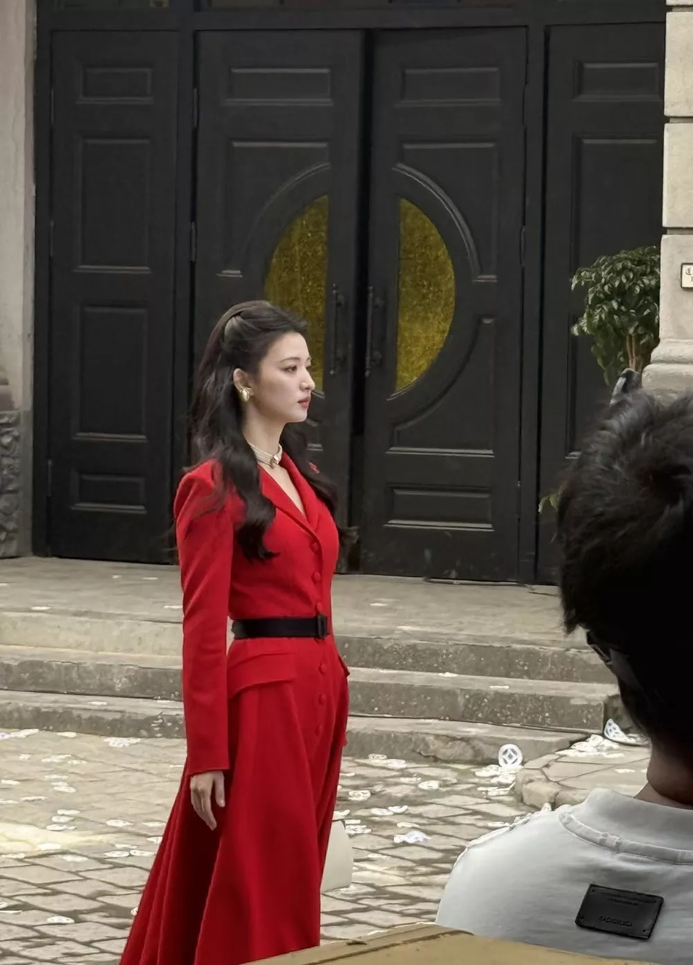 디올 트렌치 스타일 카라 버튼 롱 원피스 상세 이미지 14