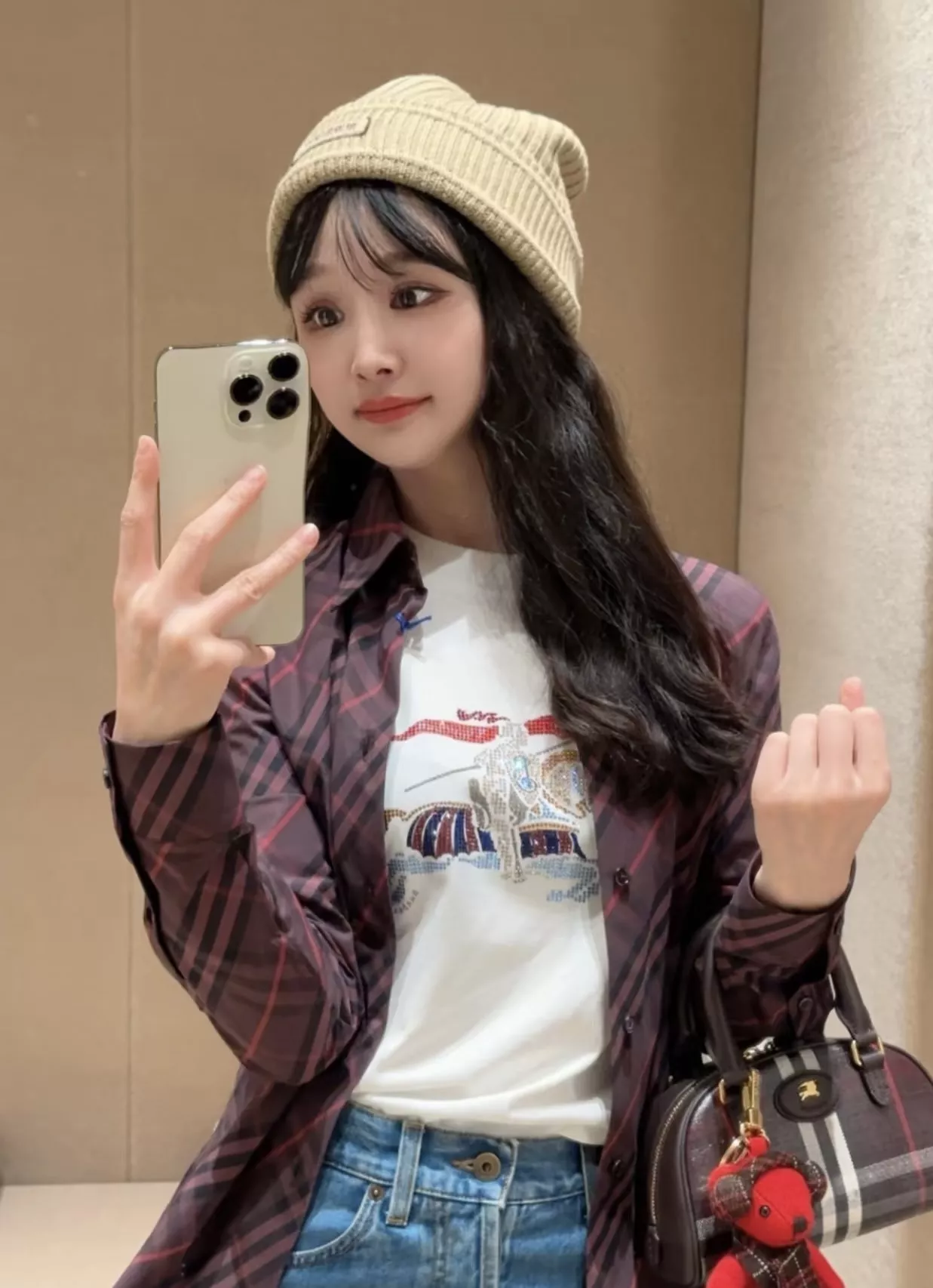 버버리 체크 패턴 클래식 카라 셔츠 상세 이미지 15