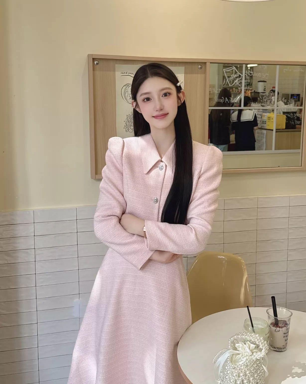 샤넬 트위드 숏 재킷 하이웨이스트 롱 스커트 세트 상세 이미지 13
