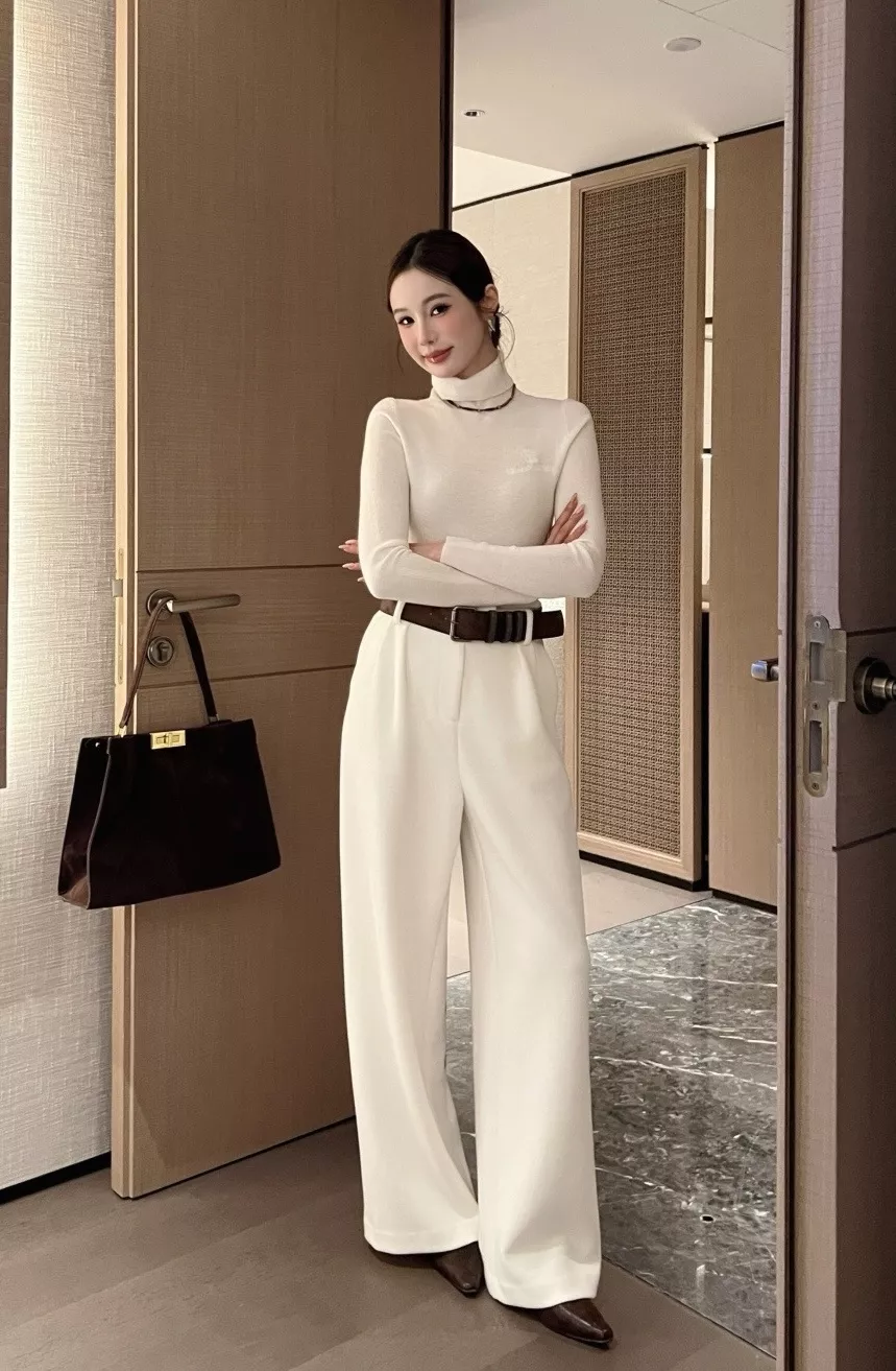 브루넬로쿠치넬리 하이웨스트 스트레이트 와이드 팬츠 상세 이미지 13