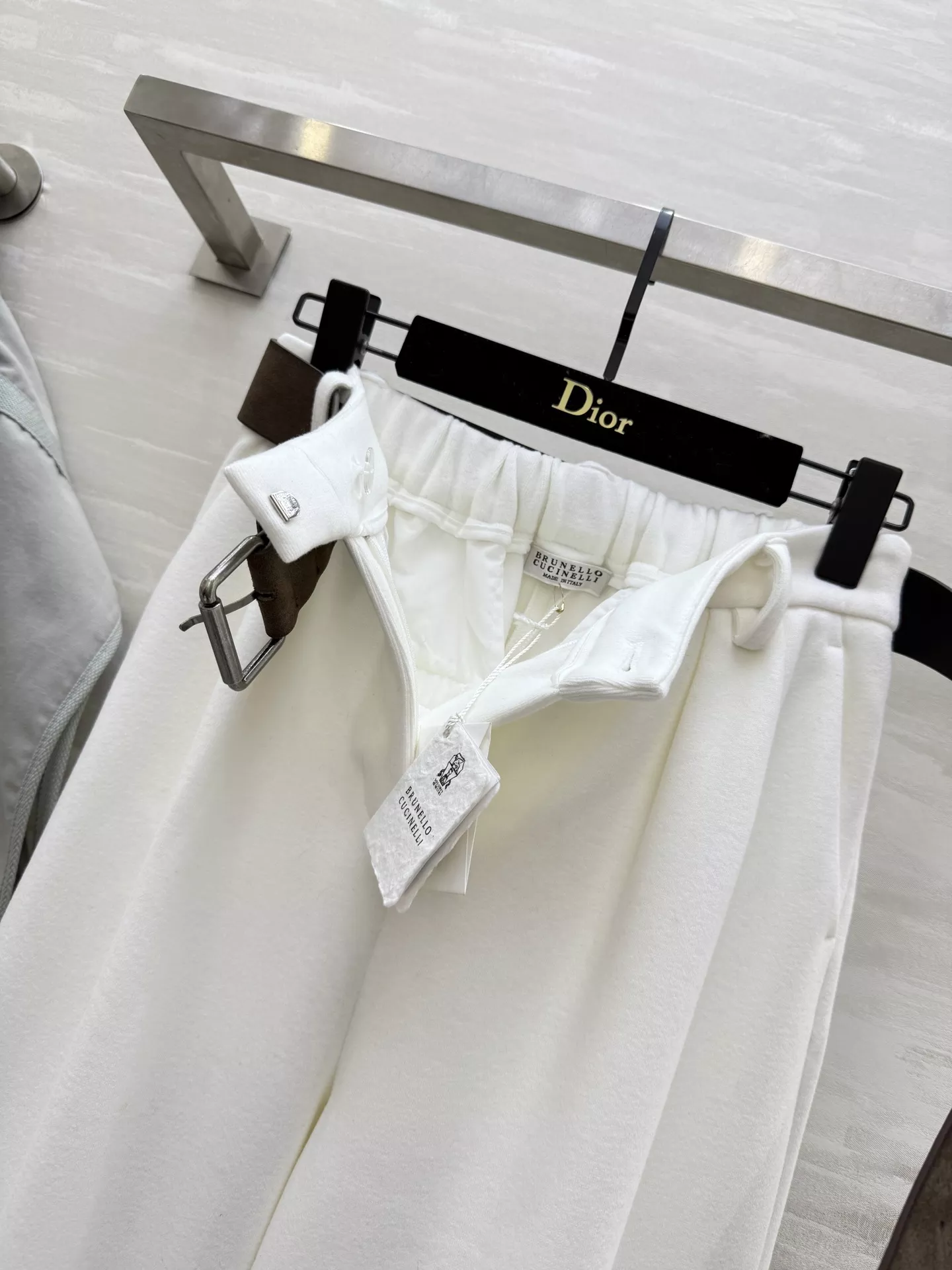 브루넬로쿠치넬리 하이웨스트 스트레이트 와이드 팬츠 상세 이미지 8