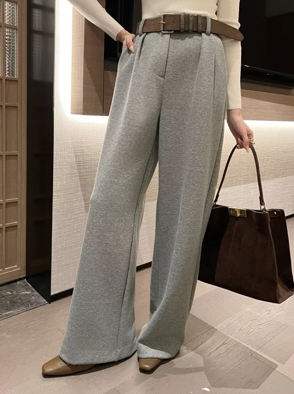 브루넬로쿠치넬리 하이웨스트 스트레이트 와이드 팬츠 상세 이미지 25