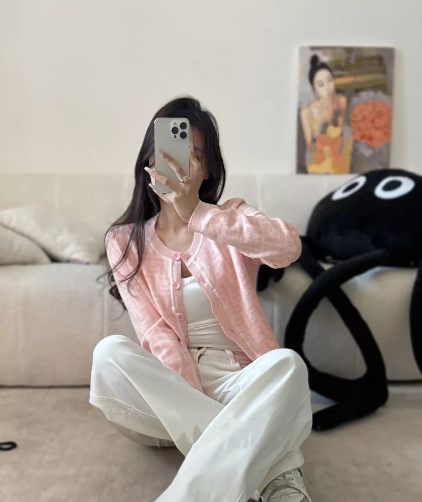 펜디 FF 자카드 니트 가디건 상세 이미지 9