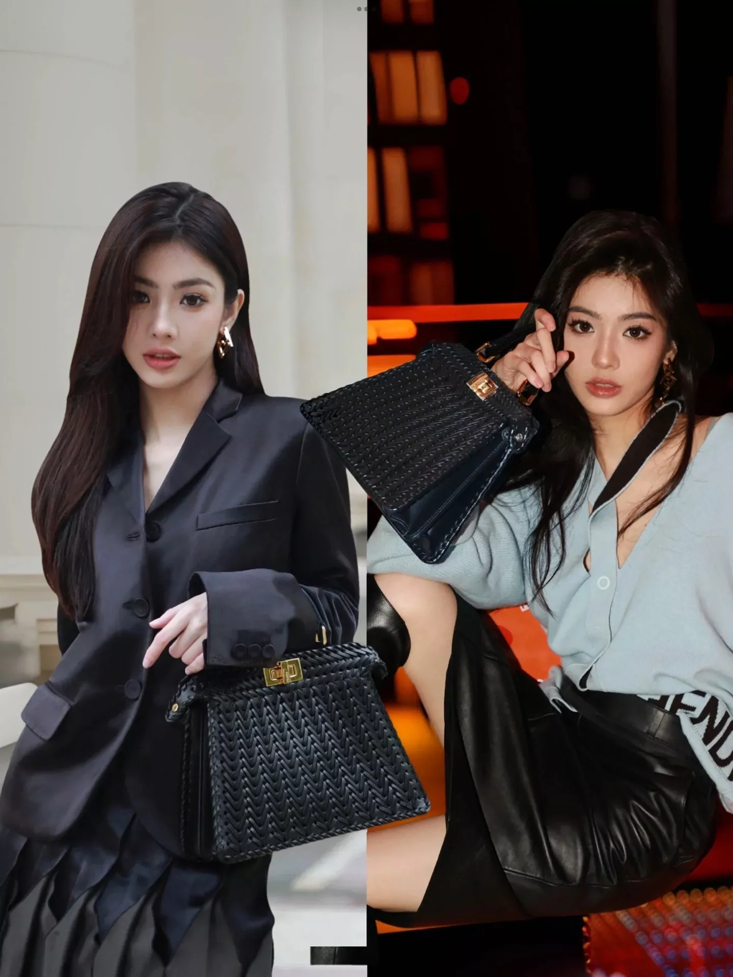 펜디 피카부 아이씨유 풀레더 위빙 토트백 상세 이미지 22