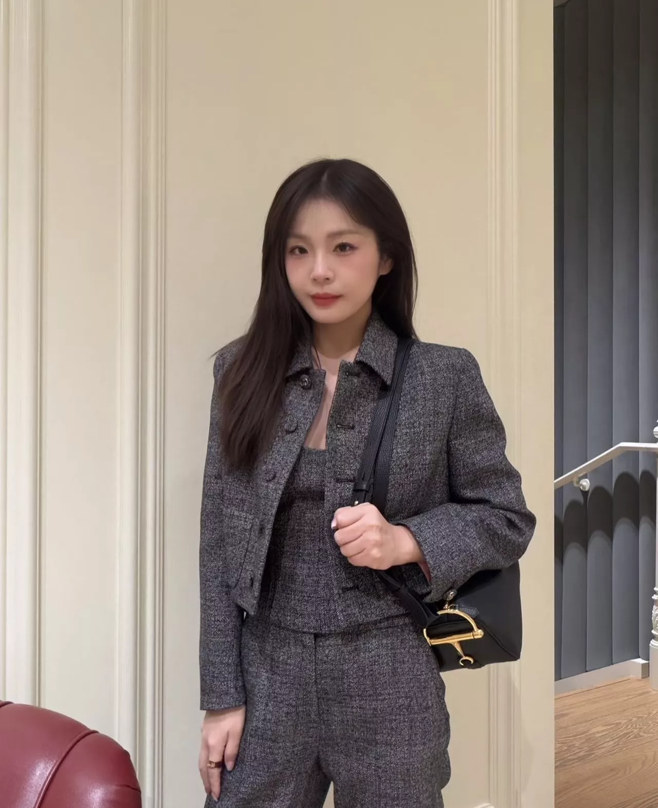구찌 그레이 숏 기장 테일러드 울 블렌드 재킷 상세 이미지 18