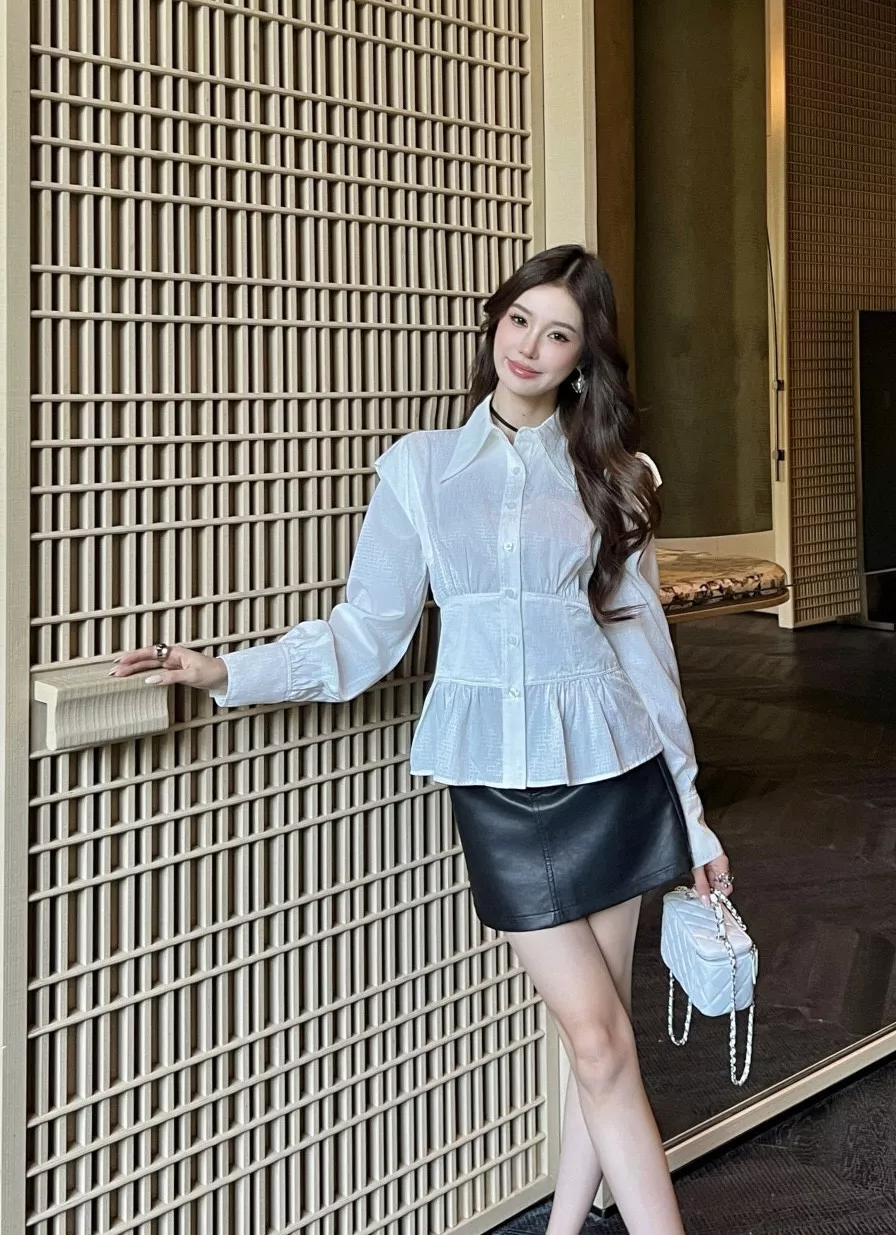 에르메스 실크코튼 자카드 허리라인 셔츠 상세 이미지 15