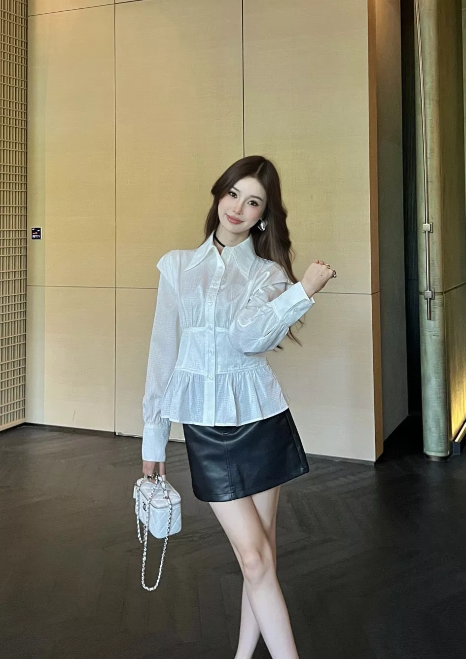 에르메스 실크코튼 자카드 허리라인 셔츠 상세 이미지 17