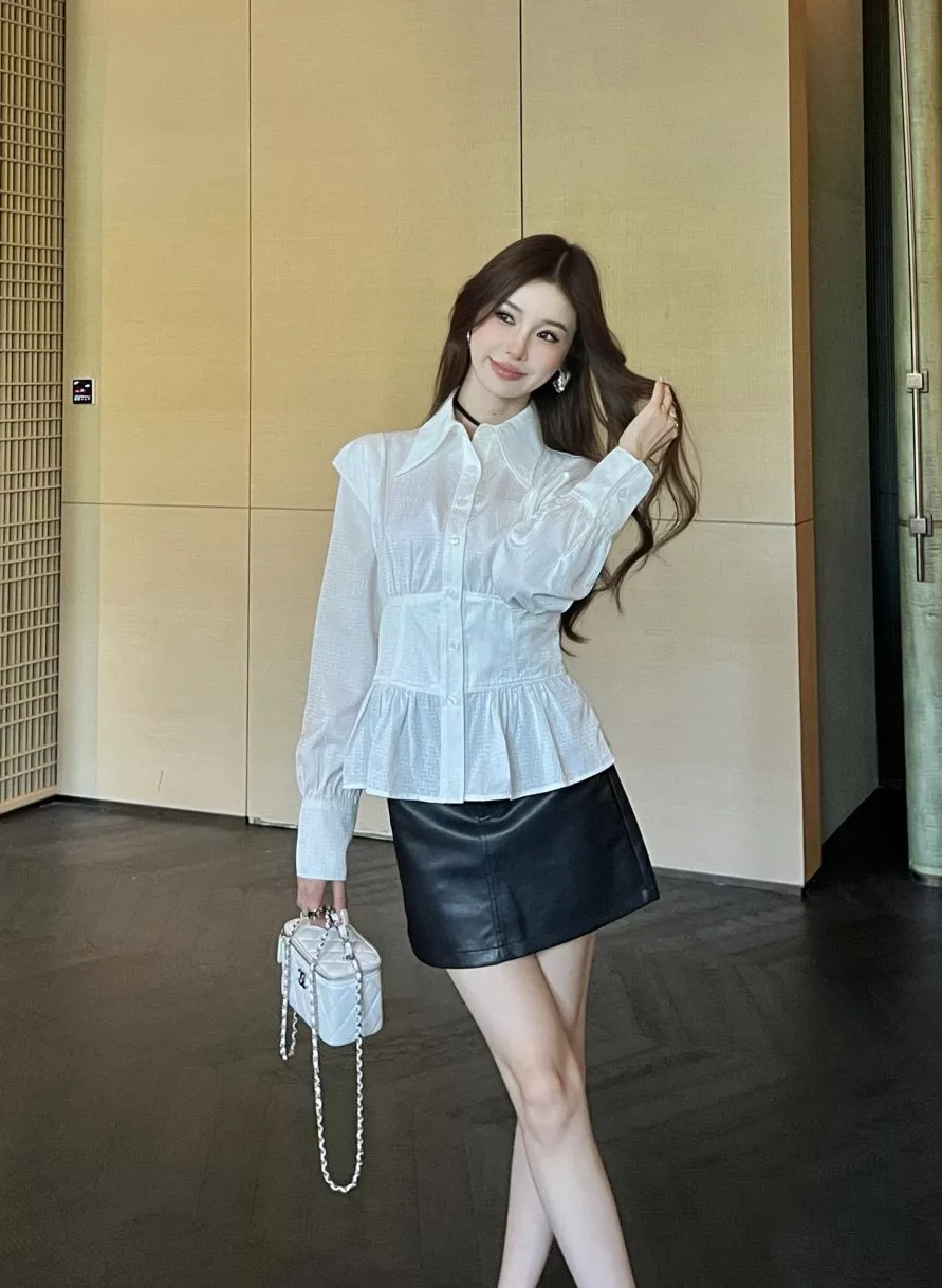 에르메스 실크코튼 자카드 허리라인 셔츠 상세 이미지 18