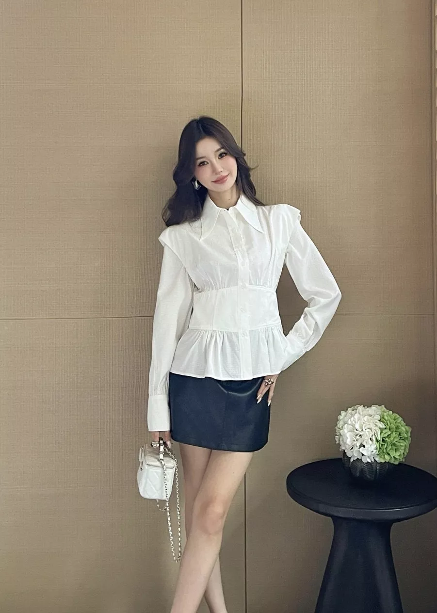 에르메스 실크코튼 자카드 허리라인 셔츠 상세 이미지 10