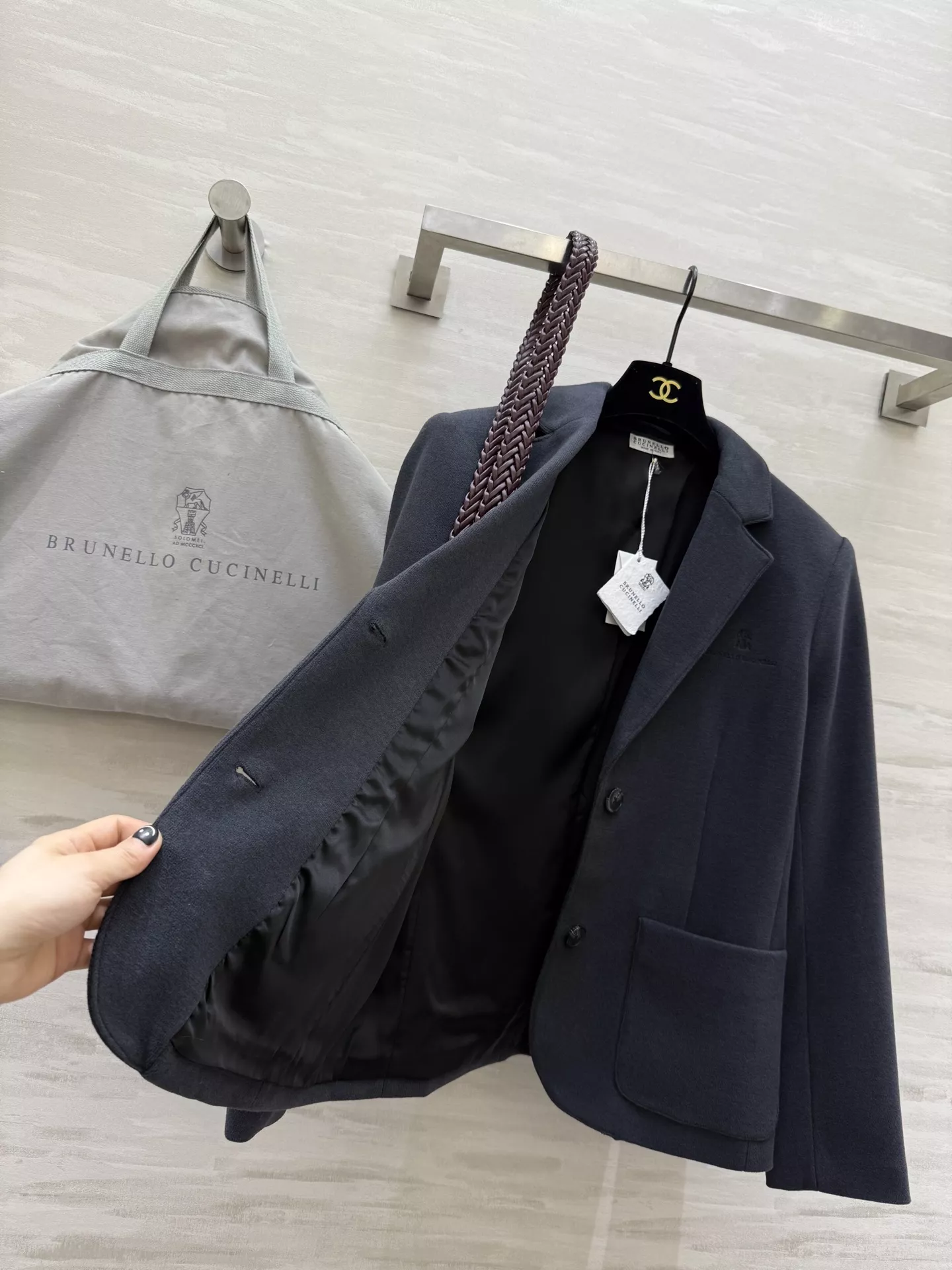 브루넬로쿠치넬리 브레이드 벨트 싱글 버튼 테일러드 재킷 상세 이미지 27