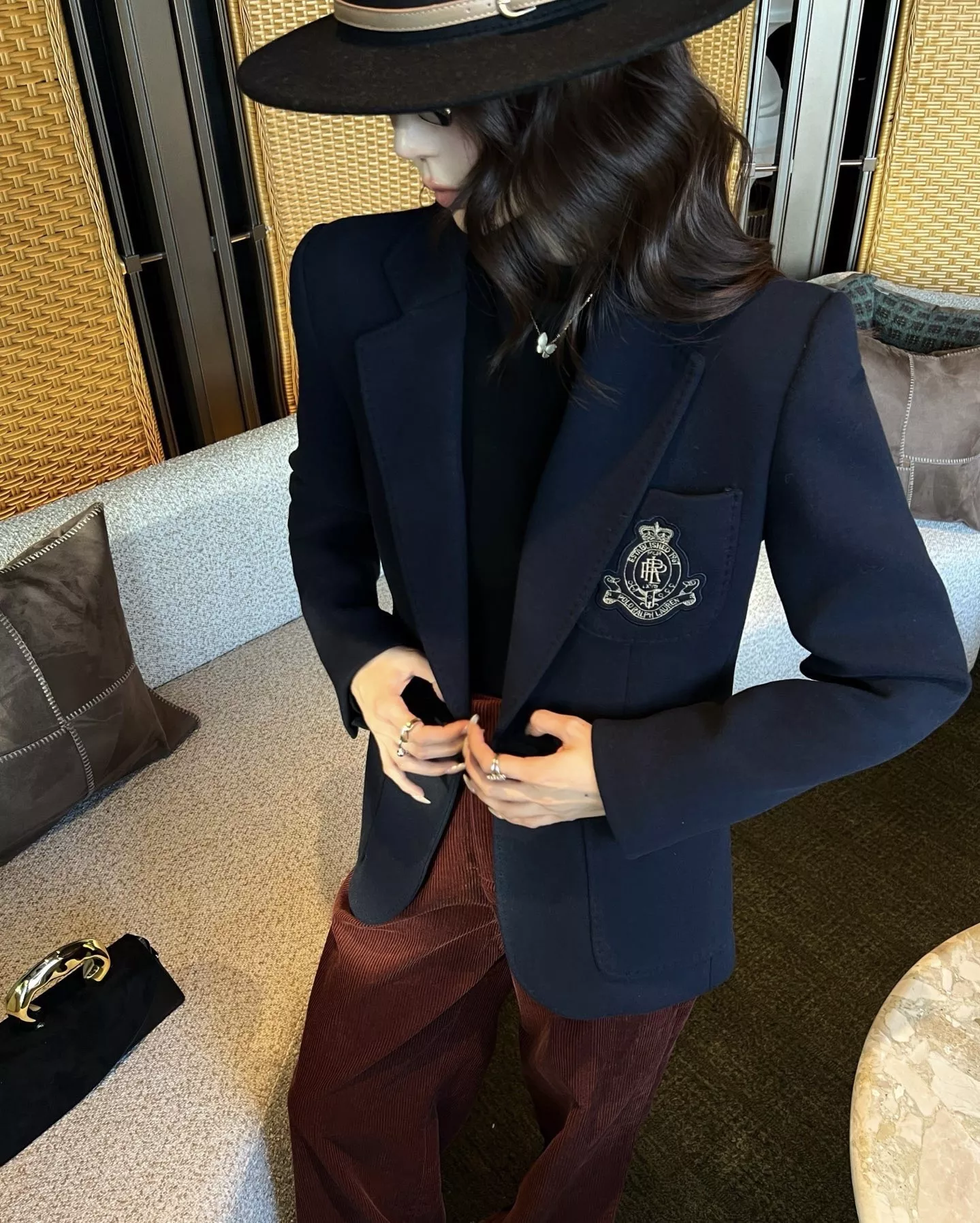 랄프로렌 퍼플 라벨 아카데미 자수 패치 테일러드 블레이저 상세 이미지 32