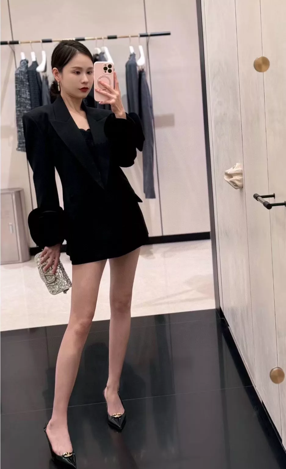 발렌티노 3D 로즈 슬리브 울 블레이저 재킷 상세 이미지 24