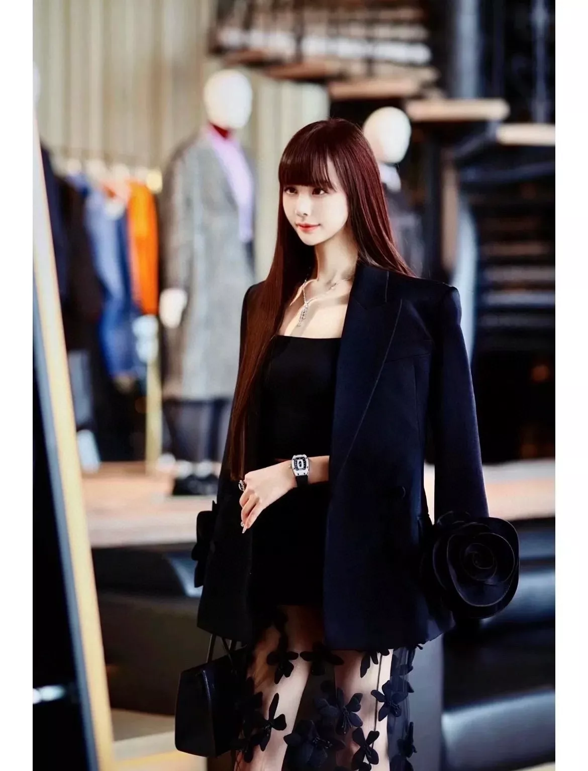발렌티노 3D 로즈 슬리브 울 블레이저 재킷 상세 이미지 12