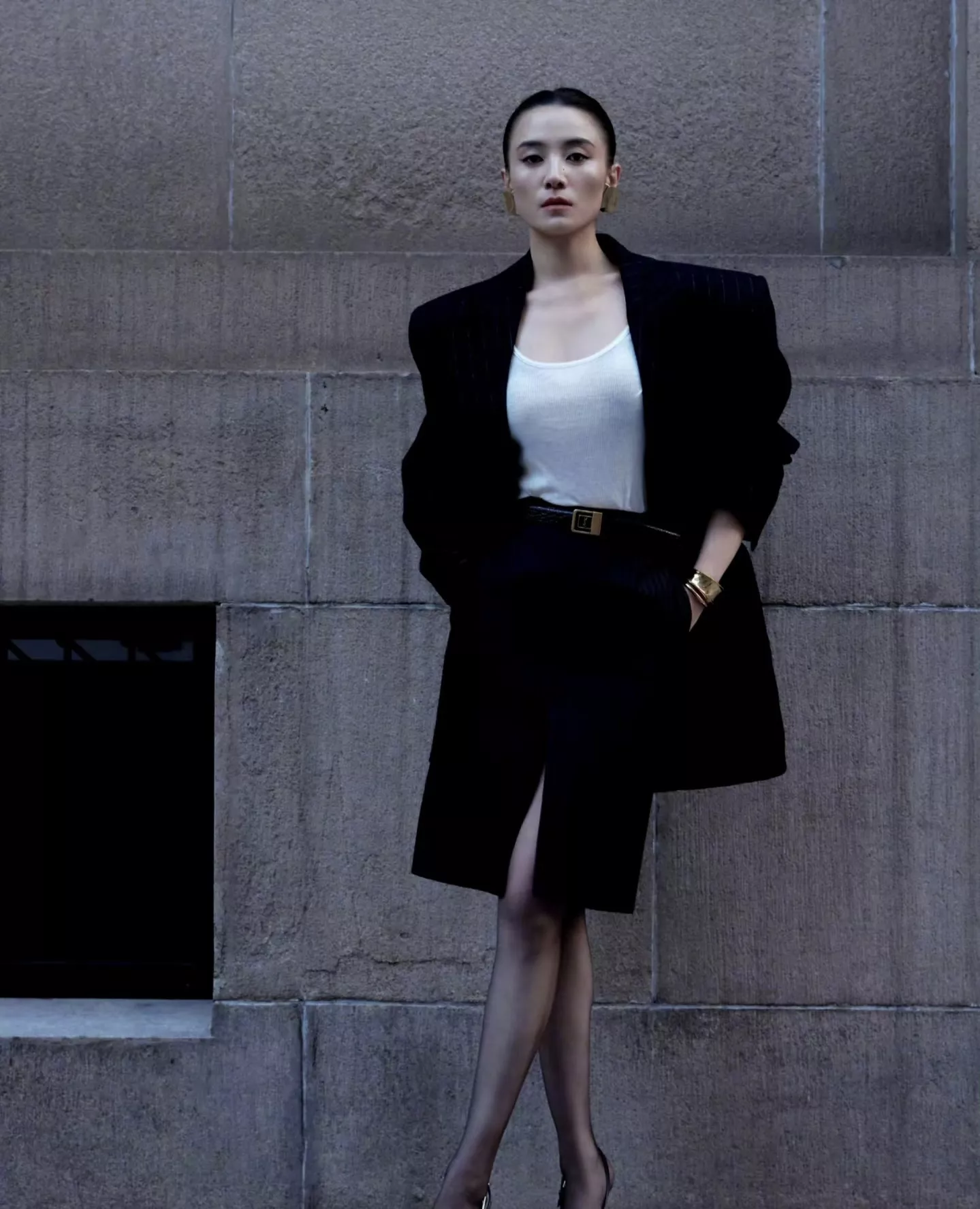 생로랑 테일러드 수트 하프 스커트 상세 이미지 14