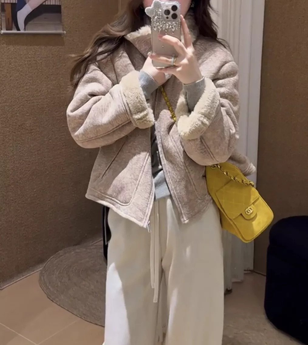 브루넬로쿠치넬리 양모 카라 스웨이드 무스탕 재킷 상세 이미지 20