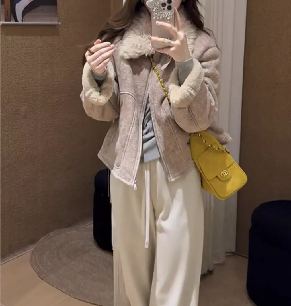 브루넬로쿠치넬리 양모 카라 스웨이드 무스탕 재킷 상세 이미지 21