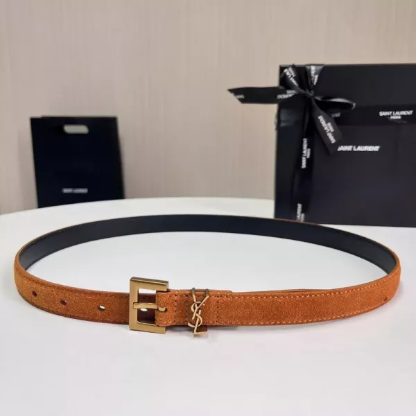 입생로랑 YSL 로고 스웨이드 벨트