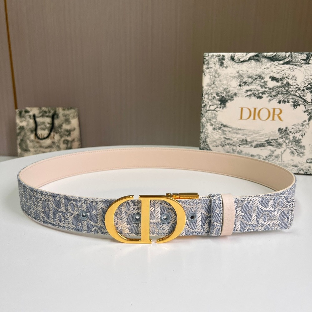 디올 CD 로고 자카드 벨트