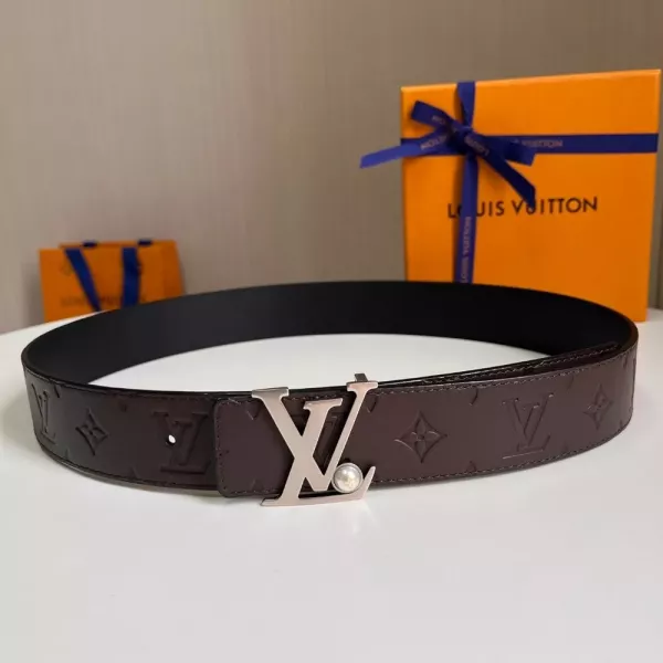 루이비통 LV 모노그램 진주 장식 리버서블 가죽 벨트