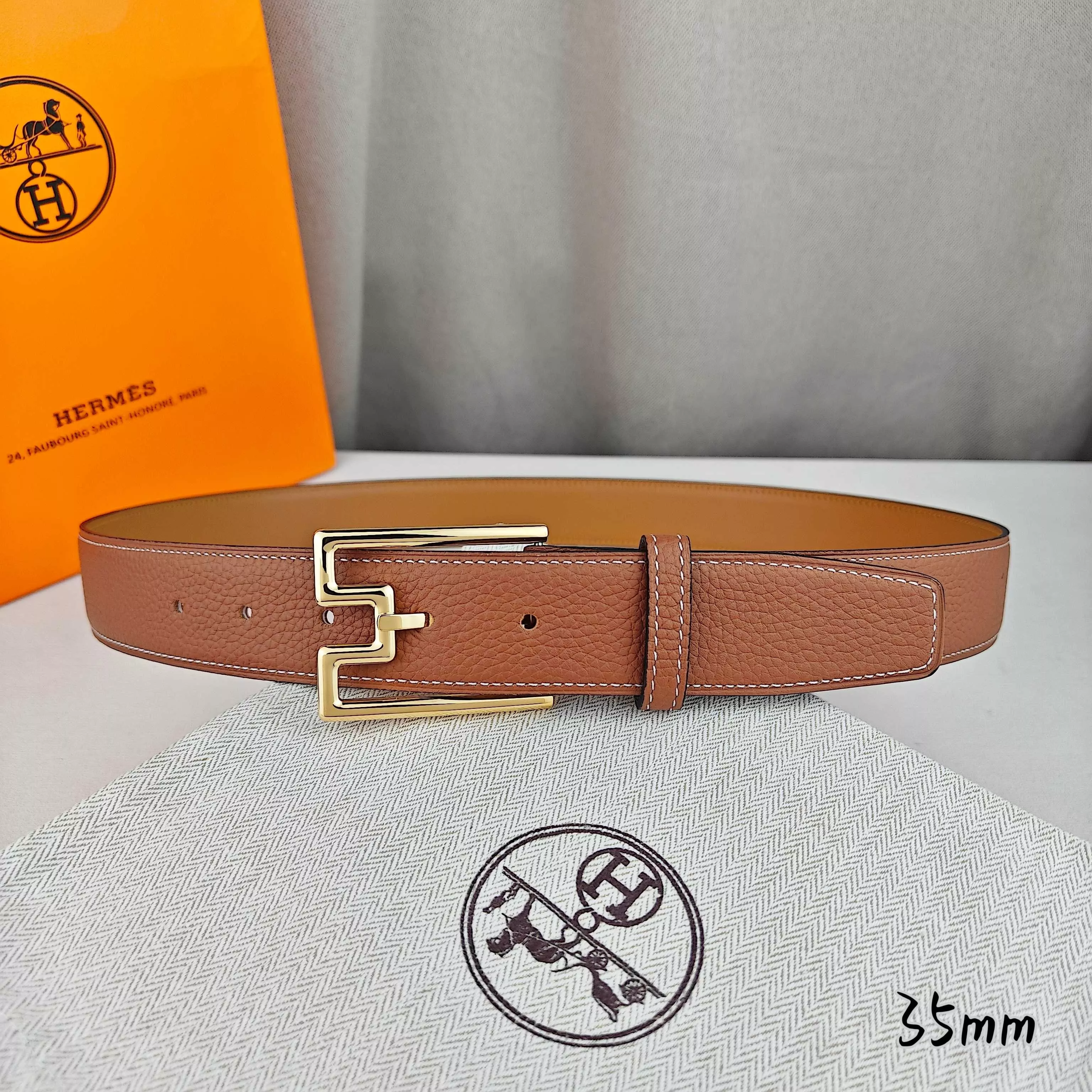 에르메스 H 스타일 35mm 핀버클 벨트 상세 이미지 18