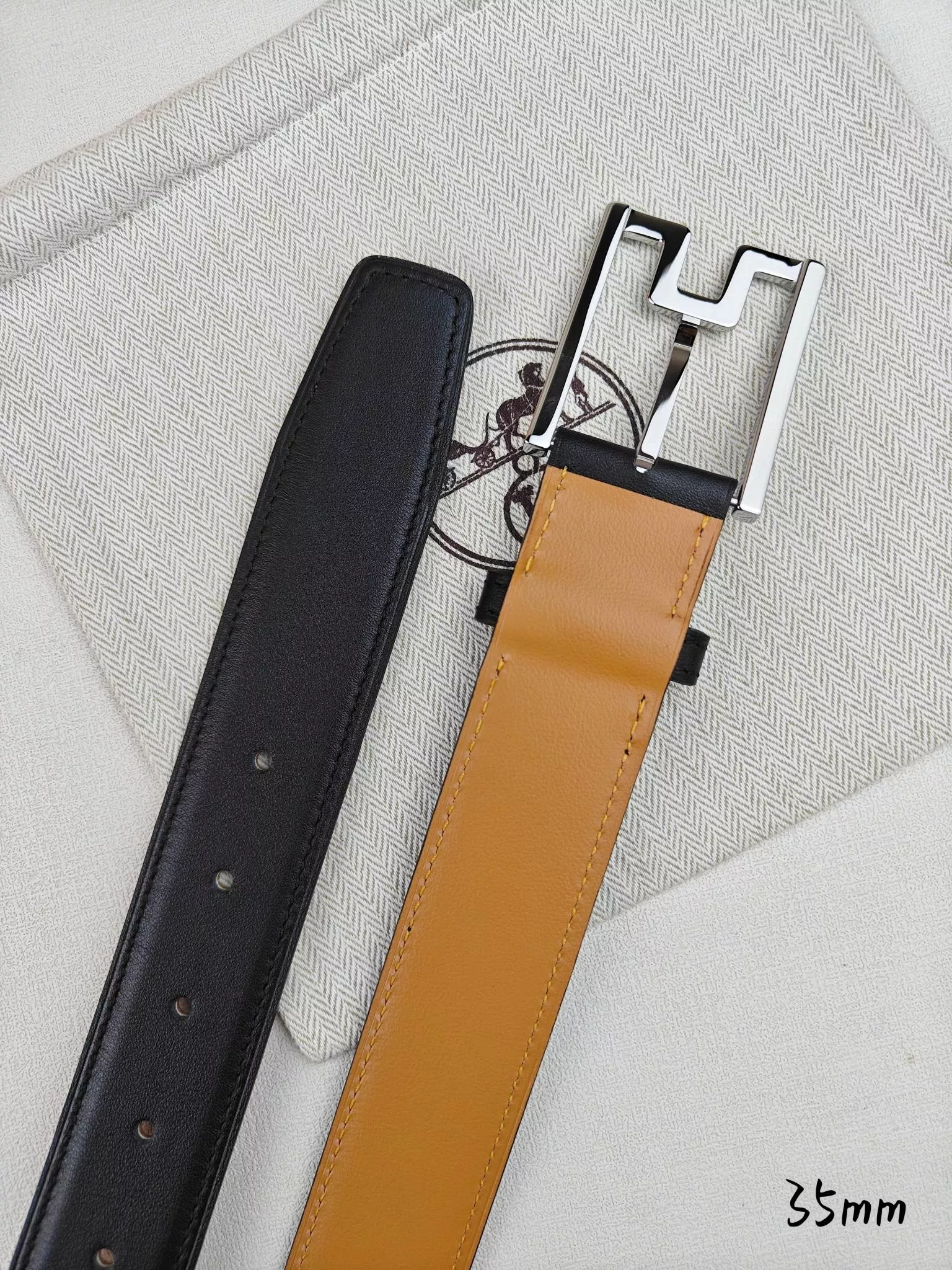 에르메스 H 스타일 35mm 핀버클 벨트 상세 이미지 26