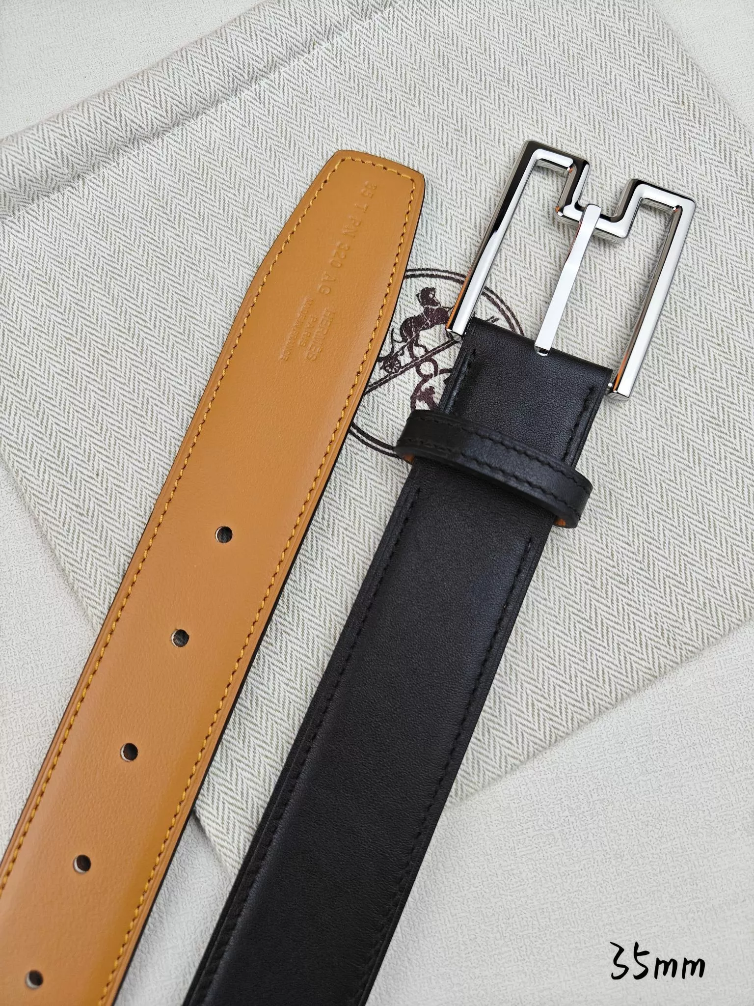 에르메스 H 스타일 35mm 핀버클 벨트 상세 이미지 25