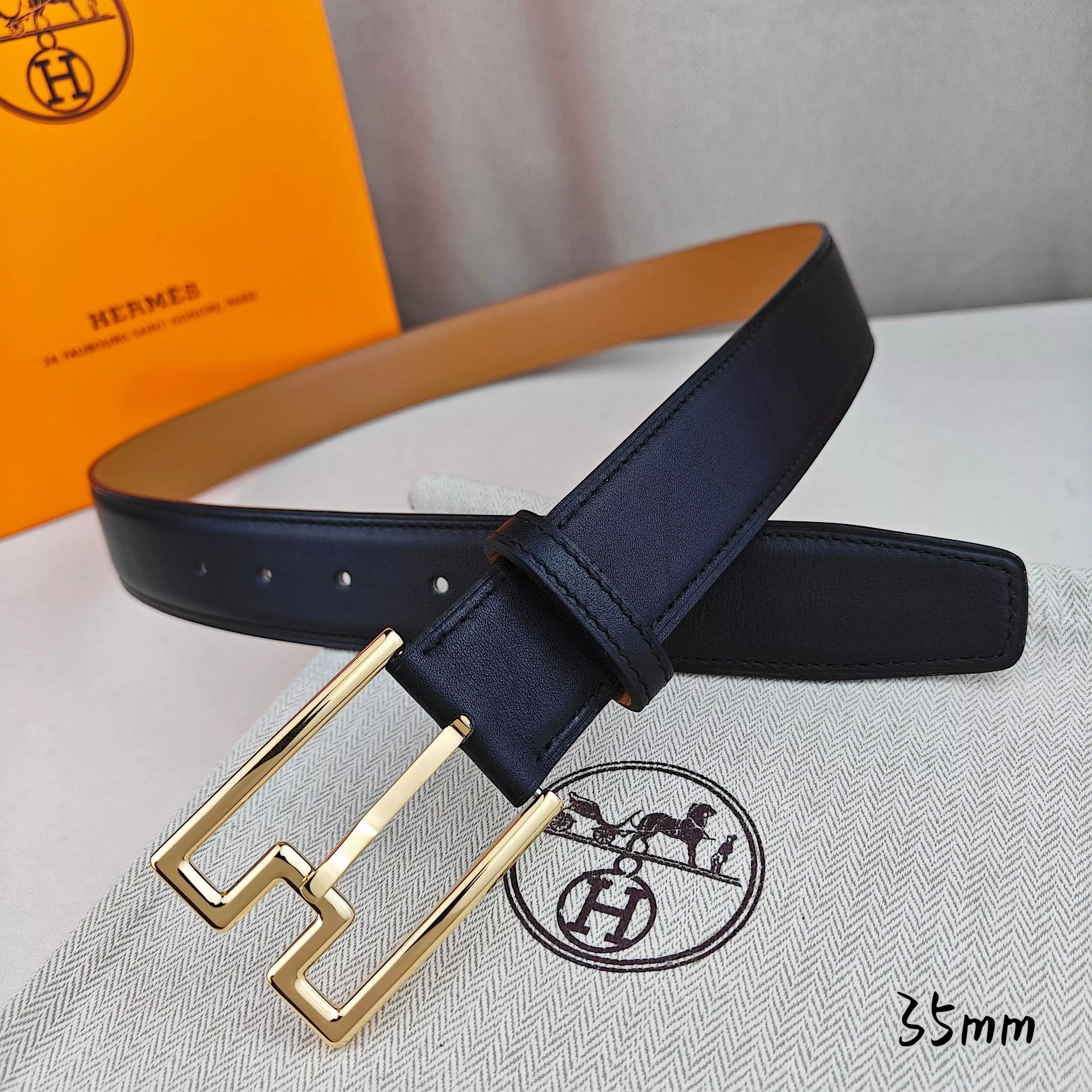 에르메스 H 스타일 35mm 핀버클 벨트 상세 이미지 28