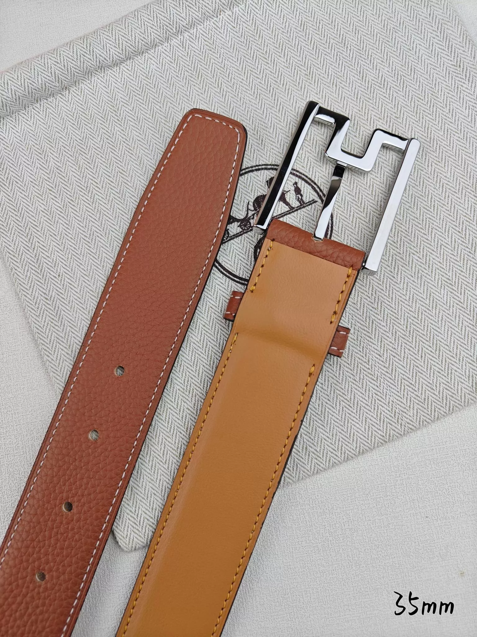 에르메스 H 스타일 35mm 핀버클 벨트 상세 이미지 17