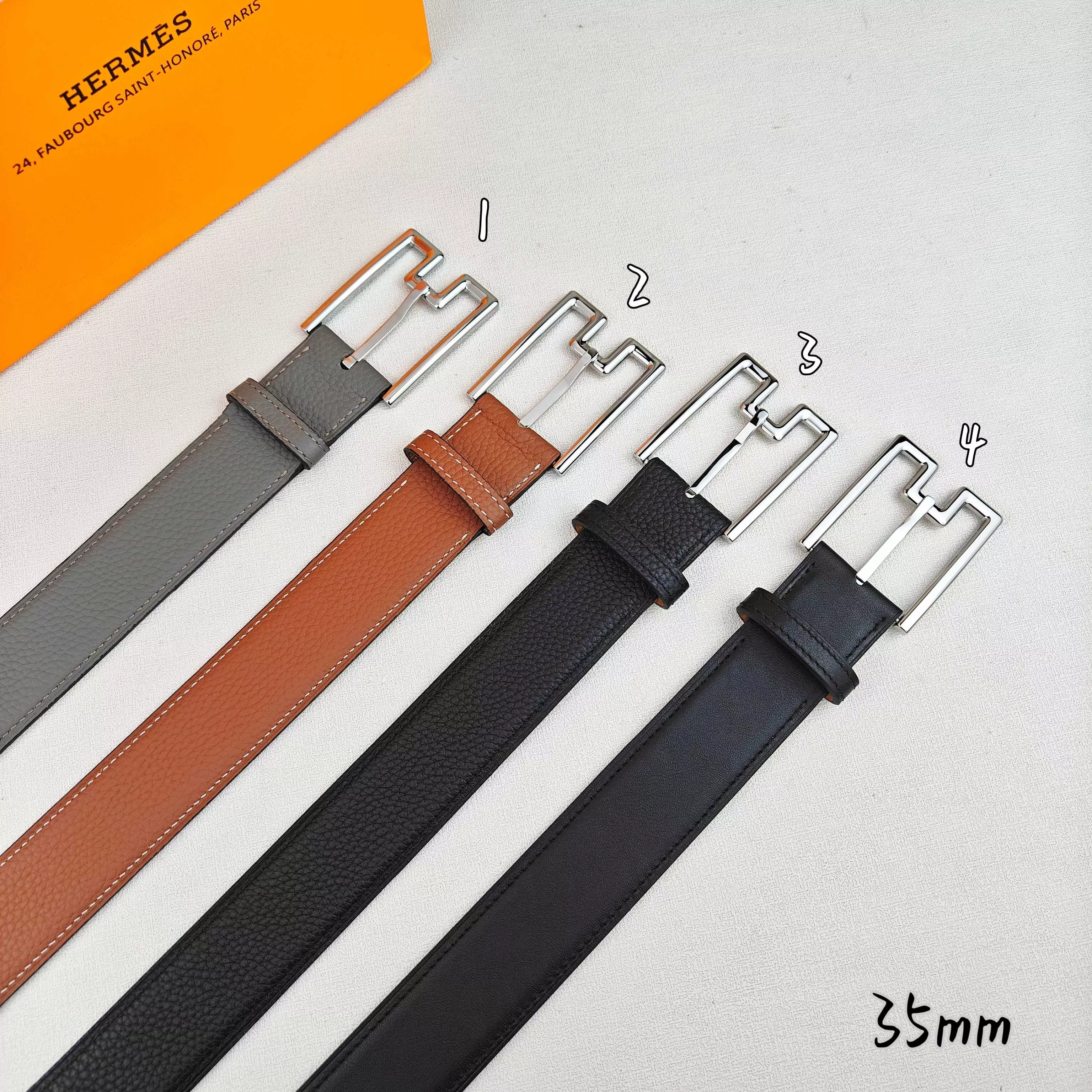 에르메스 H 스타일 35mm 핀버클 벨트 상세 이미지 1