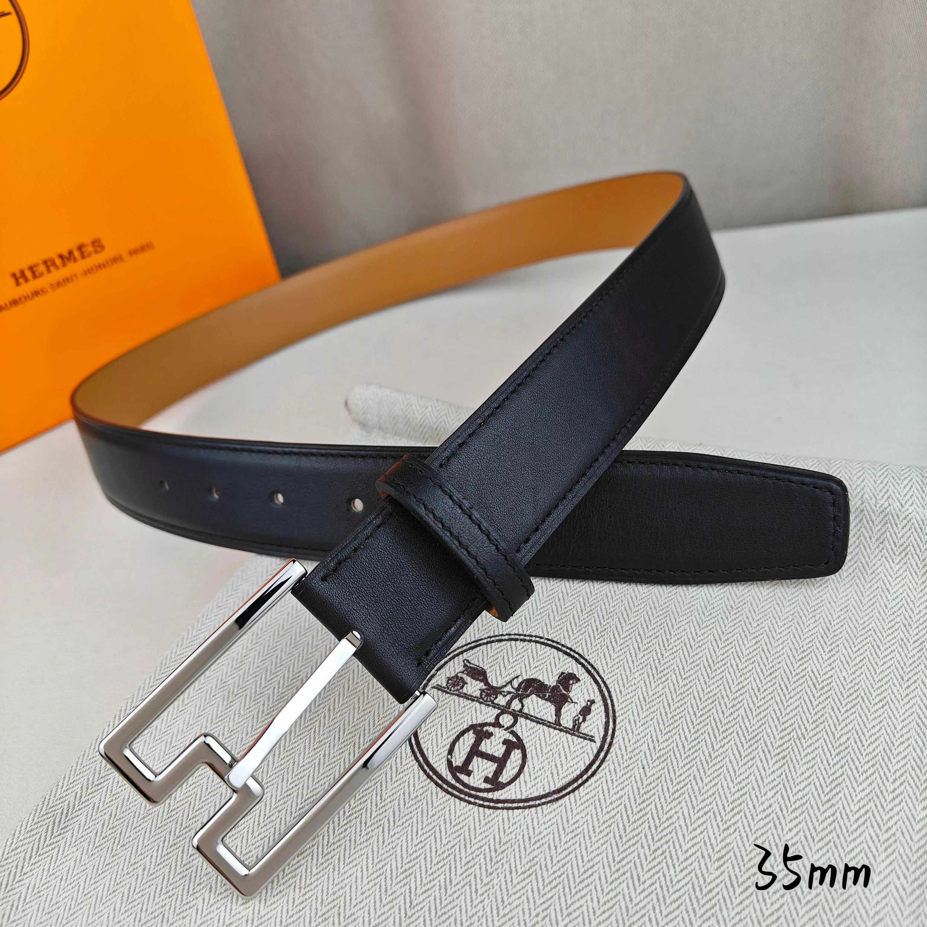 에르메스 H 스타일 35mm 핀버클 벨트 상세 이미지 23