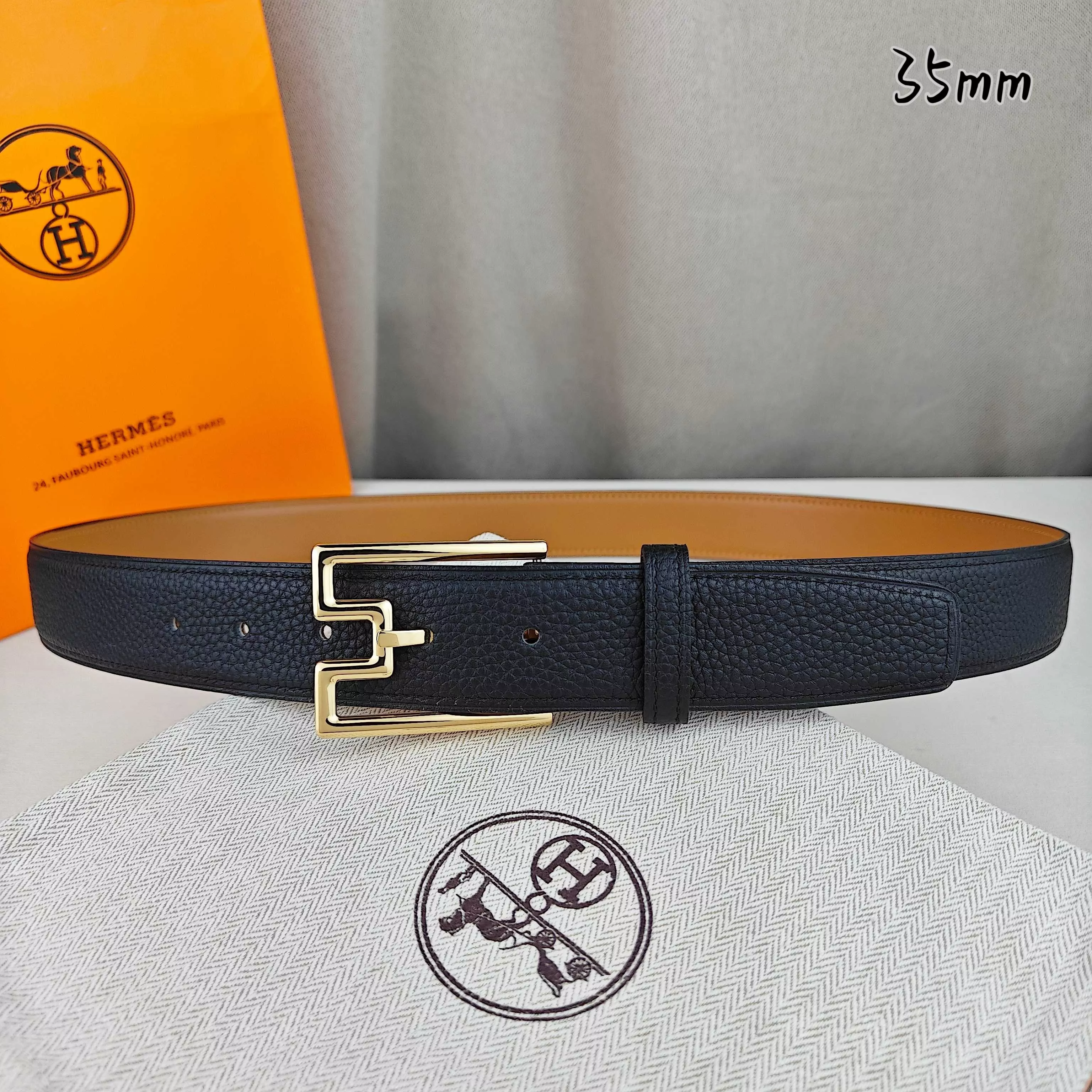 에르메스 H 스타일 35mm 핀버클 벨트 상세 이미지 9