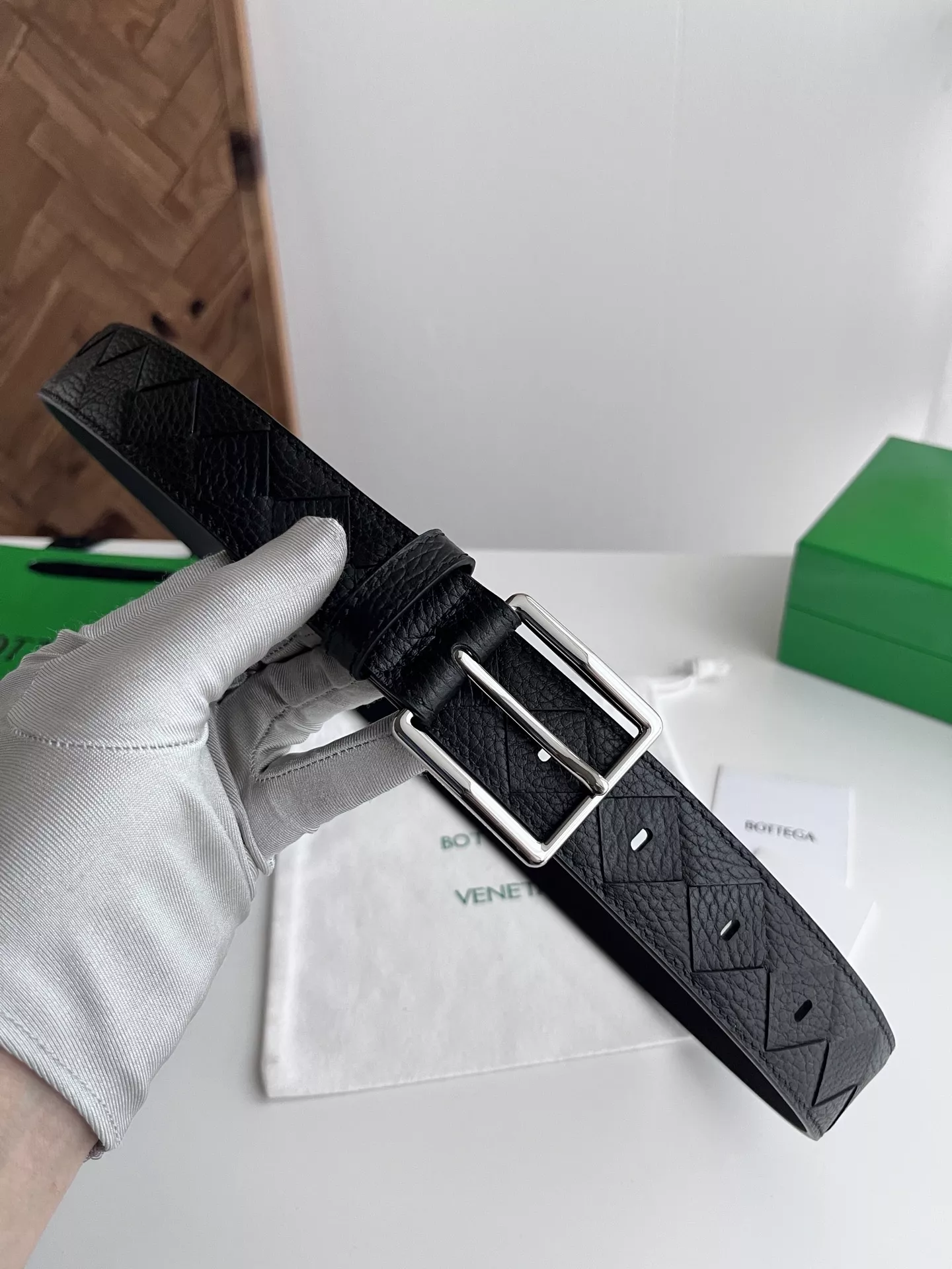 보테가베네타 인트레치오 위빙 소가죽 벨트 상세 이미지 7