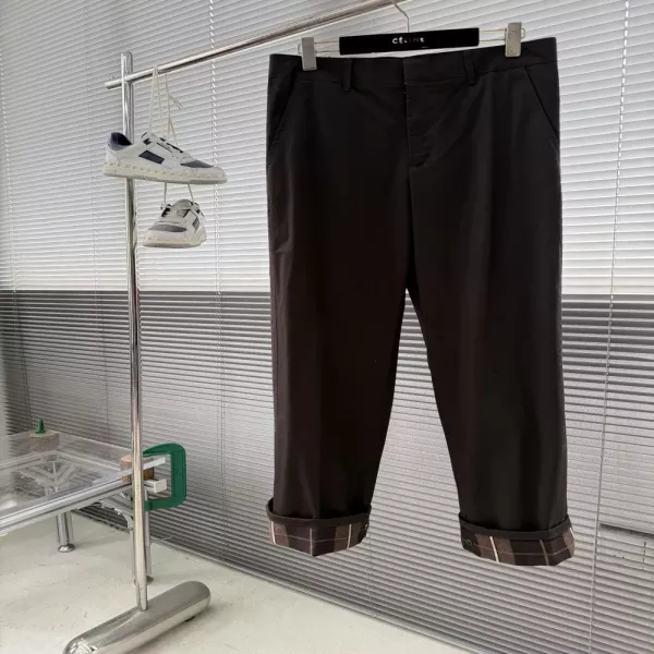 루이비통 모노그램 체크 자카드 테이프 포인트 팬츠