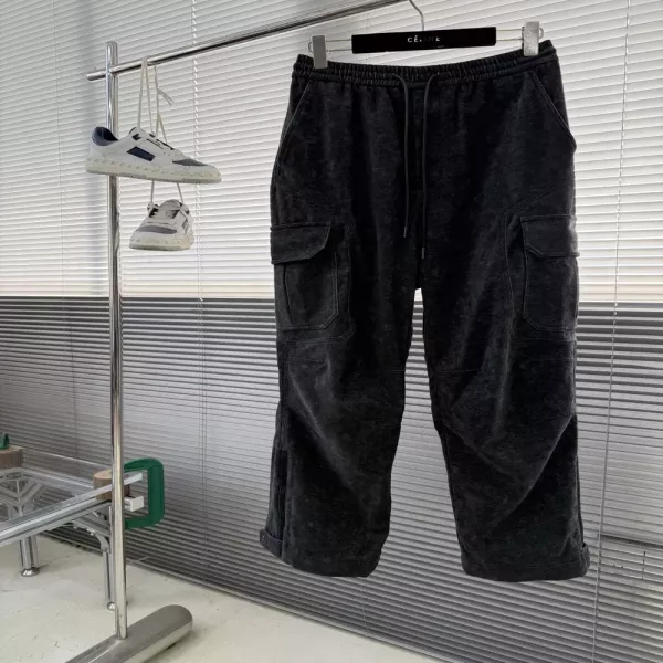 셀린느 드로스트링 와이드 카고 조거 팬츠