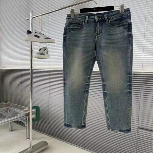 셀린느 25FW 라이트블루 스트레치 데님 팬츠