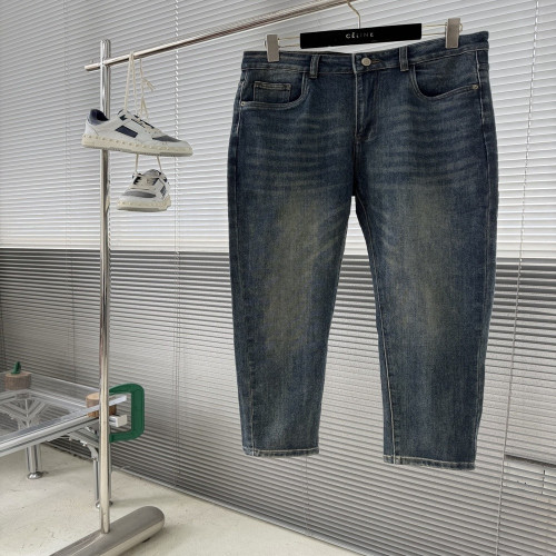 디올 로고 포인트 워싱 루즈핏 데님 팬츠