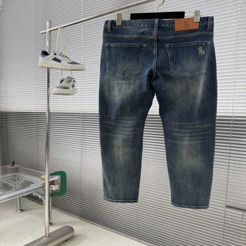 랄프로렌 로고 패치 워싱 데님 팬츠