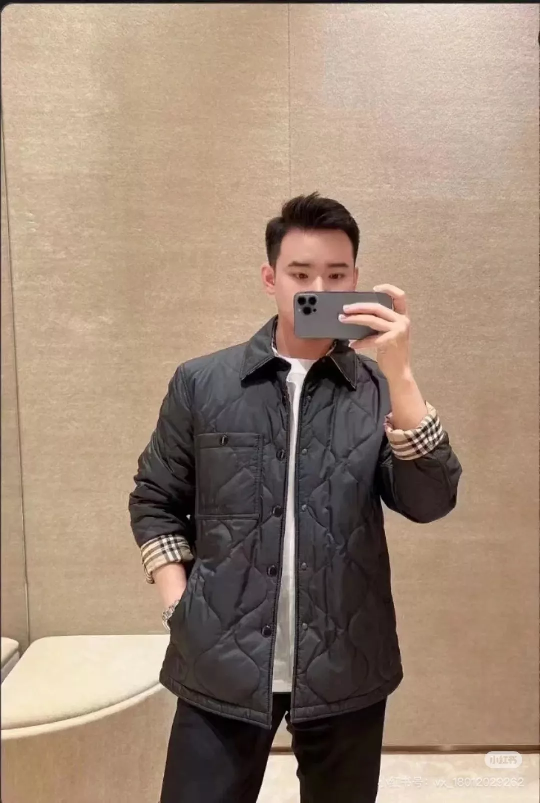버버리 체크 퀼팅 양면 패딩 셔츠형 재킷 상세 이미지 20